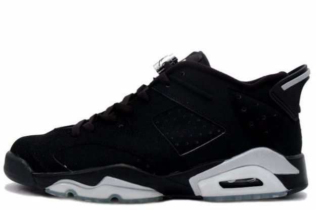 Air Jordan 6 (VI) Low Black Metallic Silver